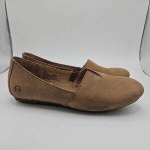 Born tan nubuck leather loafers size 9